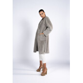 Palton reversibil shearling, gri, 80cm