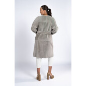 Palton reversibil shearling, gri, 80cm