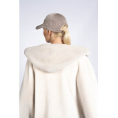 Jacheta reversibila shearling cu gluga, bej, 70cm