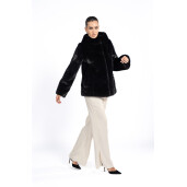 Jacheta blana naturala Blackglama, 70cm