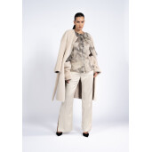 Haina shearling off white, cu cordon, 90cm