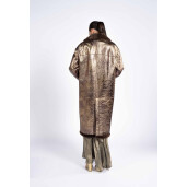 Palton shearling shinny cu revere, 100cm