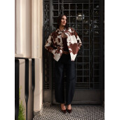 Camasa tip sacou din cavalinno (ponei), cow print, 65cm