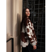 Camasa tip sacou din cavalinno (ponei), cow print, 65cm