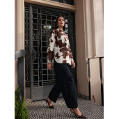 Camasa tip sacou din cavalinno (ponei), cow print, 65cm