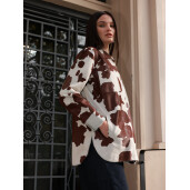 Camasa tip sacou din cavalinno (ponei), cow print, 65cm