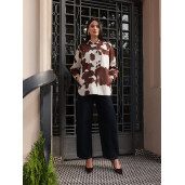 Camasa tip sacou din cavalinno (ponei), cow print, 65cm