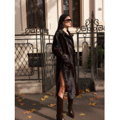 Haina lunga cavalinno (ponei), dark brown, 107cm