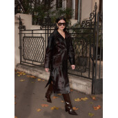 Haina lunga cavalinno (ponei), dark brown, 107cm