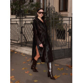 Haina lunga cavalinno (ponei), dark brown, 107cm