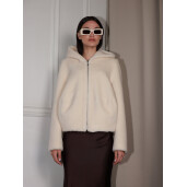 Bomber wool shearling off white