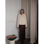 Bomber wool shearling off white