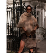 Jacheta reversibila shearling merino spaniol, bej, 50cm