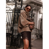 Jacheta reversibila shearling merino spaniol, bej, 50cm