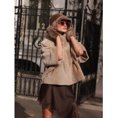 Shearling hat merinos spaniol, bej