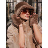 Shearling hat merinos spaniol, bej