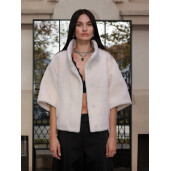 Jacheta blana tip lana miel Australian 