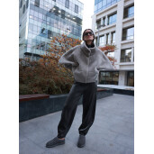 Jacheta shearling reversibila merinos spaniol, 50cm