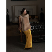 Rolling vest shearling, bej deschis, 50cm