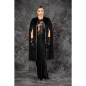 Allure Obsidienne Capă Blană Naturală Raton Negru 100 cm| PAISI Art Fur