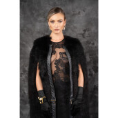 Allure Obsidienne Capă Blană Naturală Raton Negru 100 cm| PAISI Art Fur