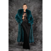 Allure Zephyra Haina lunga blana naturala lynx, green art, 120cm| PAÏSI Art Fur