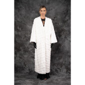 Allure Elysian Haina de Vizon (Nurcă) Albă Premium, tip kimono,130cm| PAÏSI Art Fur