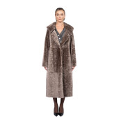 Palton guler larg, tip cojoc, shearling persan, culoare speciala 110cm