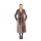 Palton shearling persan cu revere largi, tip cojoc, culoare speciala, 11cm