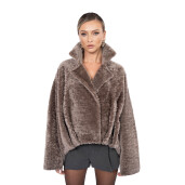 Geaca shearling persan, tip cojoc, culoare speciala, 65cm