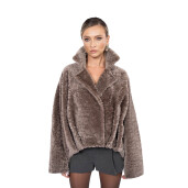Geaca shearling persan, tip cojoc, culoare speciala, 65cm