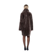 Haina shearling persan, revere largi, culoare speciala, 90cm