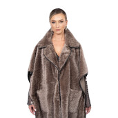 Haina gen pelerina shearling persan, culoare speciala, 100cm