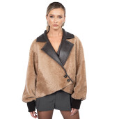 Jacheta reversibila shearling, ultra-light, 2 nuante de marp