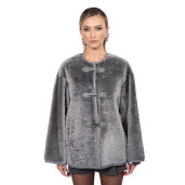 Jacheta shearling South African, gray, 60cm