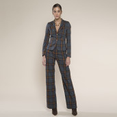 Pantaloni lungi carouri, stofa PSE