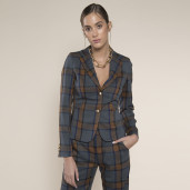 Sacou  cambrat carouri, stofa PSE