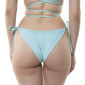 Bikini brazilian, cu snururi, Aqua