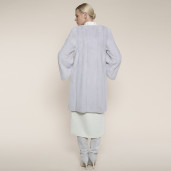 Haina blana naturala vizon, light gray, 90cm