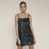 Rochie piele naturala cu bretele, dreamy night