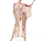 Kimono deschis lung din voal Wild Orchid