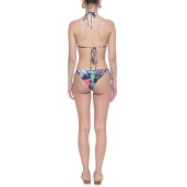 Costum baie 2 piese Jungle Vibe, sutien triunghi si slip brazilian talie joasa cu snur reglabil