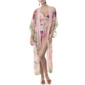 Kimono lung deschis  voal , Wild Orchid