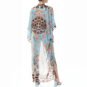 Kimono lung deschis voal, Dreamy Garden