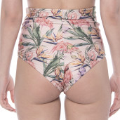 Costum baie 2 piese Tropical Breeze, bustiera volan umar si slip brazilian talie inalta logo Paisi