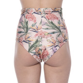 Costum plaja 2 piese Tropicam Breeze, sutien bustiera volan umar si slip brazilian inalt logo Paisi