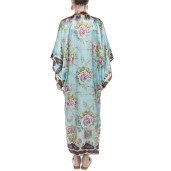 Light kimono, 100% silk, Dreamy Garden print