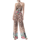 Pantaloni lungi Jungle Vibe, voal transparent