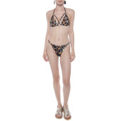 Costum baie 2 piese Wild Mood, sutien push up, slip brazilian talie joasa reglabil cu snur 2 inele