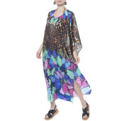 Kimono, matase 100%, imprimeu Butterfly Storm